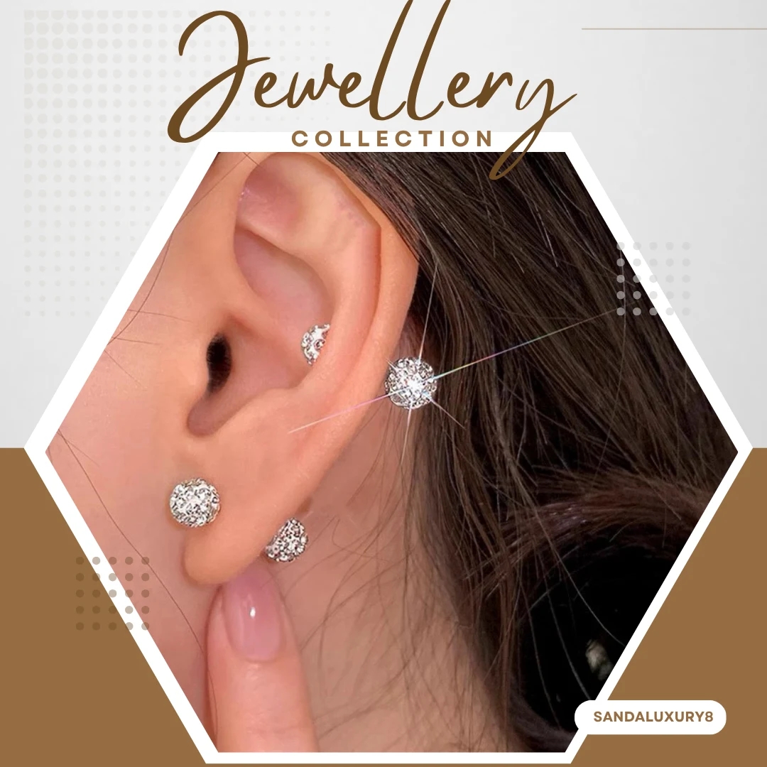 Sparkling Stud Earring Set - image 1