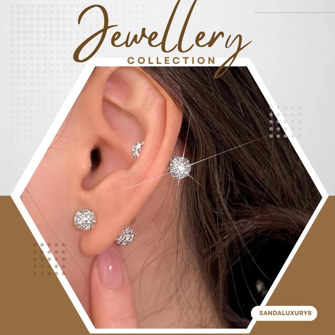 Sparkling Stud Earring Set