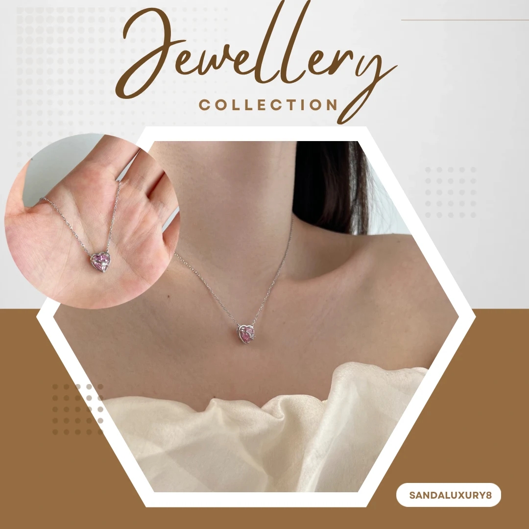 Pink Heart Necklace - image 1