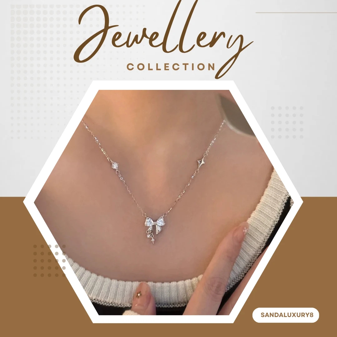 Bow Pendant Necklace for Women - image 1