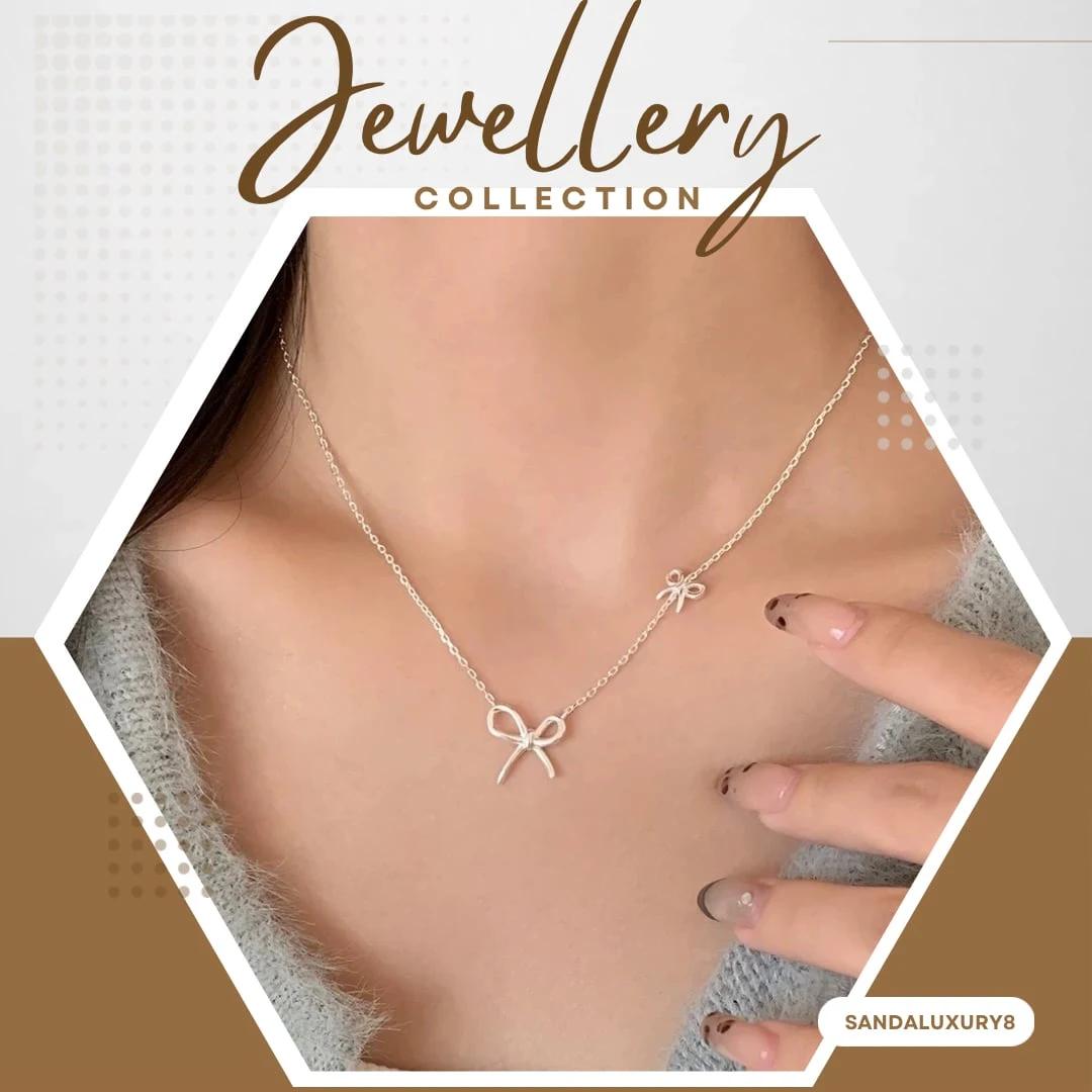 Silver Bowknot Necklace