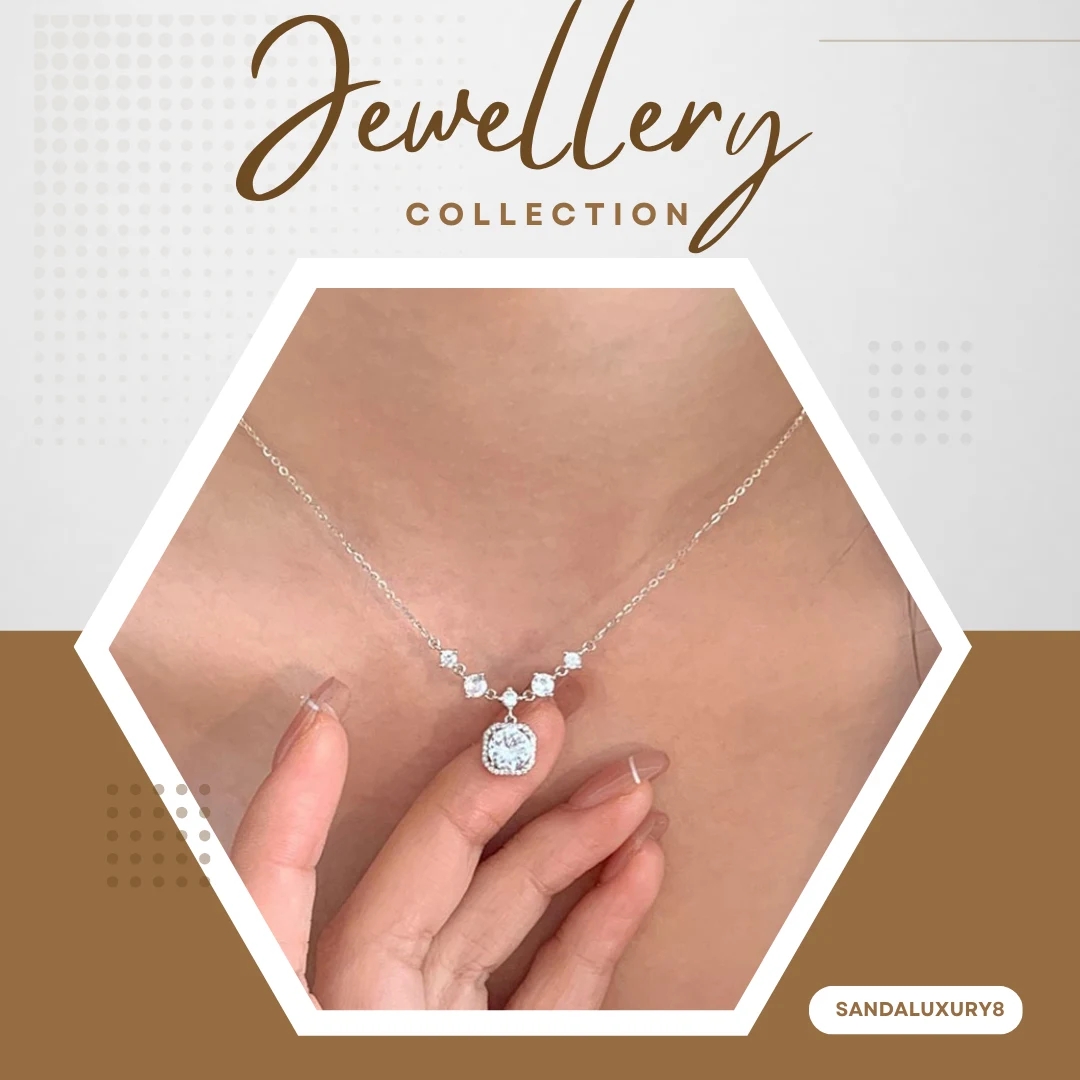 Silver Cubic Zirconia Necklace - image 1