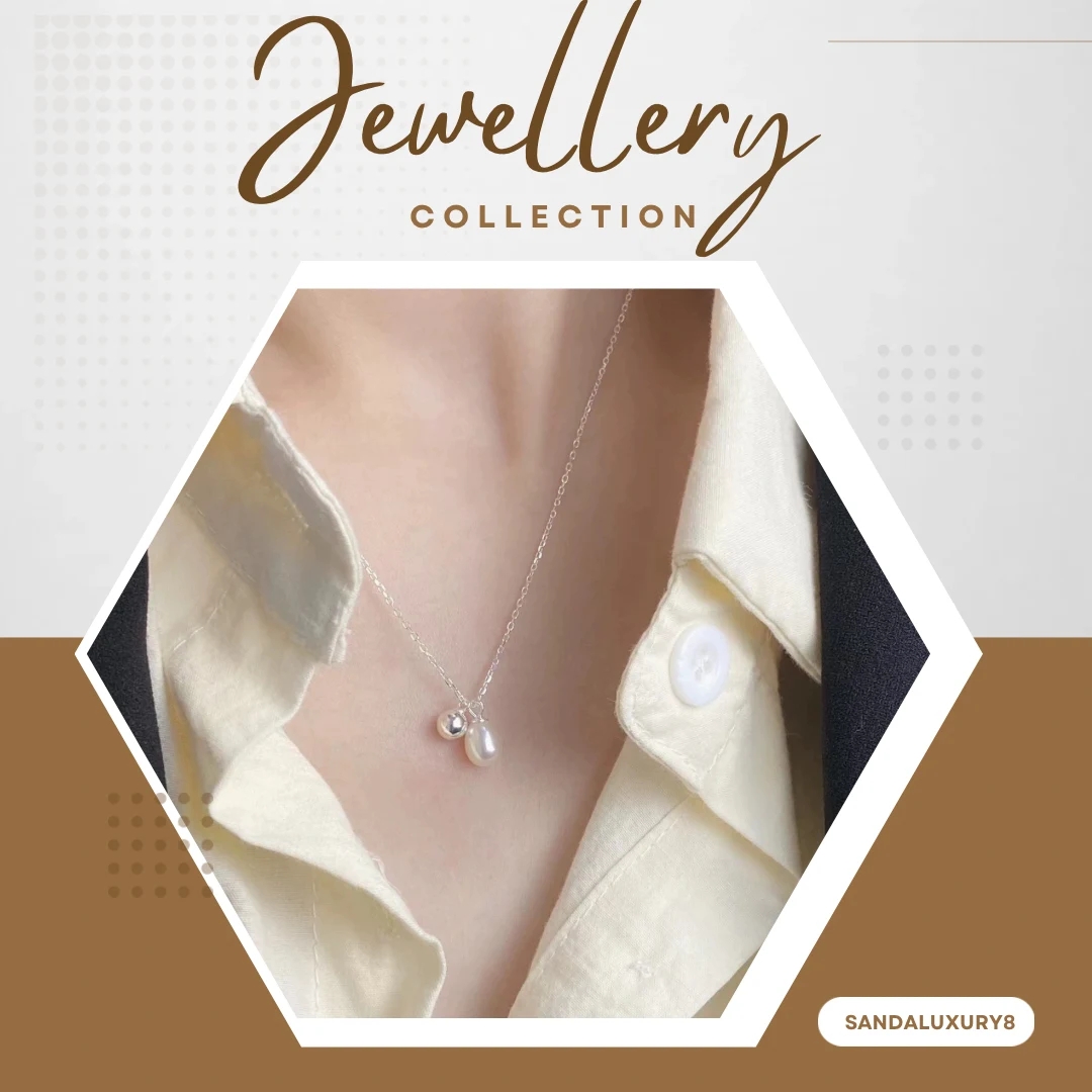 Simple Pearl and Ball Necklace - image 1