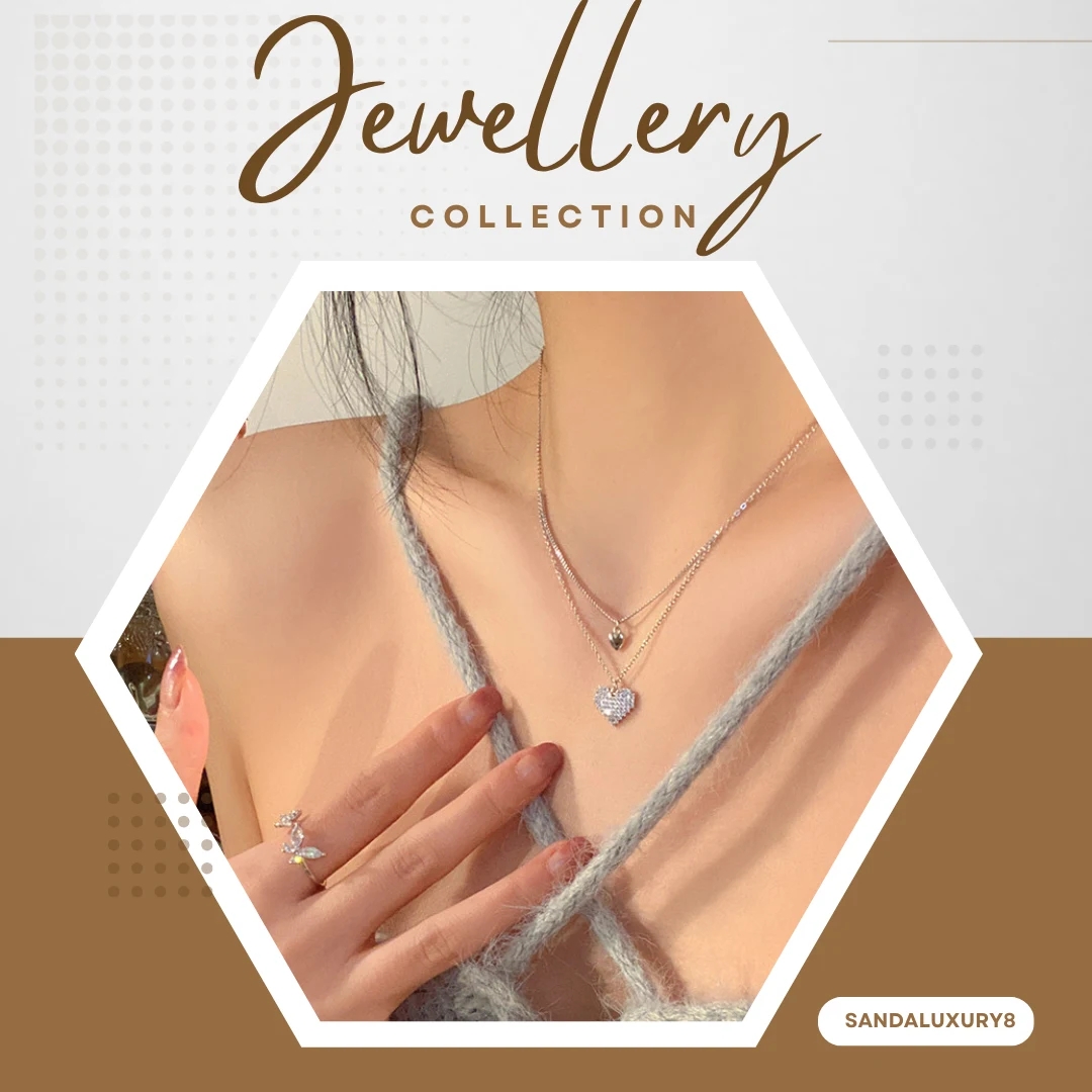 Heart Shaped Necklace With Diamond Accent - image 1