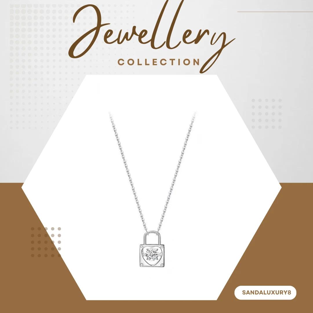 Heart Lock Necklace in Silver