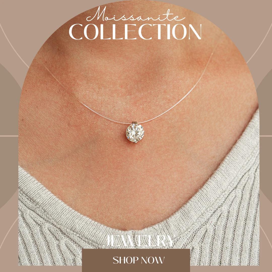 GRA Certified Moissanite Necklace